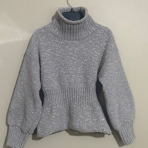 Few Moda New York,Cozy Heather Gray Turtleneck Sweater